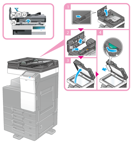 ガガガ　取り置き中 ADFで紙づまりが発生した場合 - bizhub C287 / C227 ユーザーズガイド