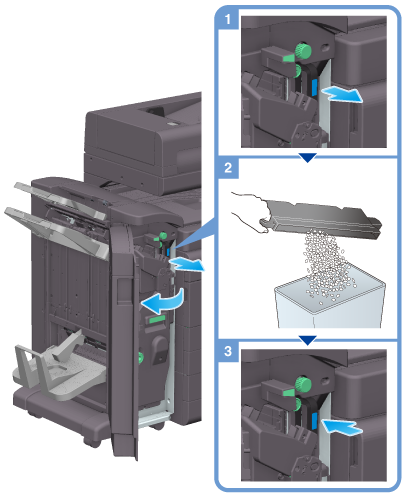 パンチくずの処理 - bizhub C360 i / C300 i / C250 i